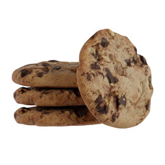 chocolate chip cookie isolated