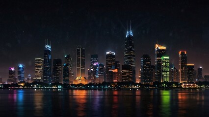 Obraz premium Beauty of a Silent City at Night