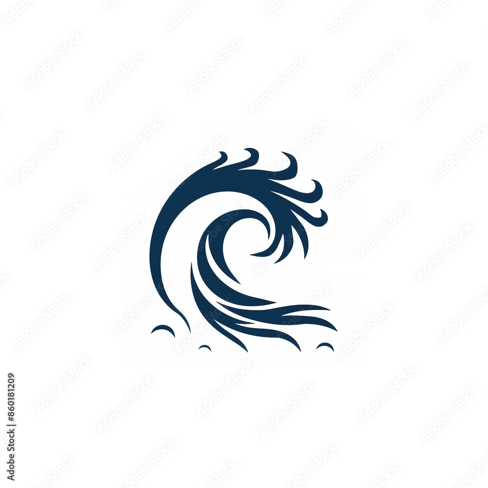 Wall mural ocean wave abstract water logo