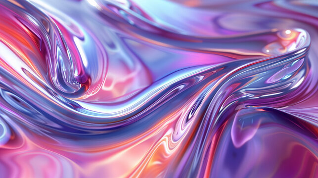 soft and flowing pastel hues in an abstract 3d illustration with dynamic fluid swirls and glossy textures