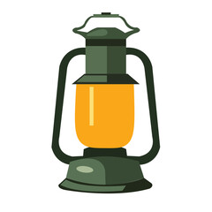 Old vintage kerosene lamp vector illustration, antique oil lamps clipart, retro outdoor camping lantern icon, bronze color kerosene lamp clip art image isolated on white background © logomimi