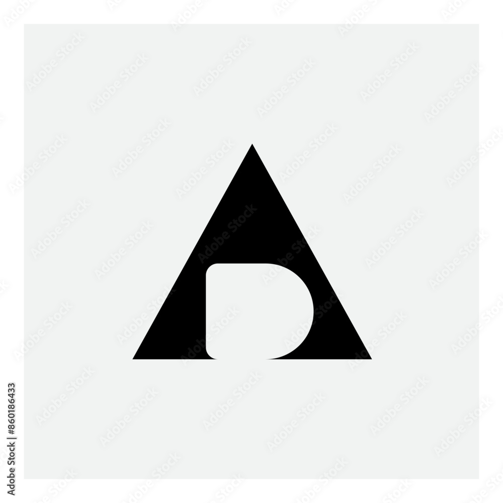 Poster a and d logotype. ad - initials, monogram logo. design element or icon.