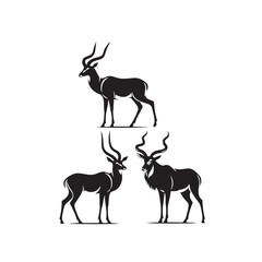 Unique antelope silhouette for any work - mammal silhouette
