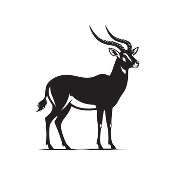 recommend clip art: Antelope silhouette for versatile and modern work - wildlife silhouette - antelope illustration - minimalistic antelope vector
                    