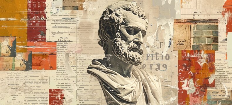 The image shows a statue of the ancient Greek philosopher, Aristotle. He is considered one of the greatest thinkers of all time and his ideas have influenced many fields of knowledge, including