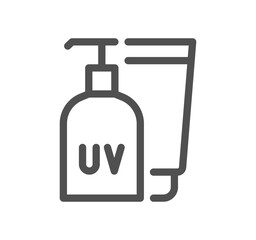 Fototapeta premium Travel and vacation related icon outline and linear vector. 