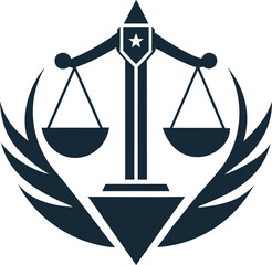 Modern Unique Law Firm Logo Icon Vector Illustration