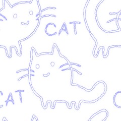 cat and mouse seamless abstract pattern background fabric fashion design print wrapping paper digital illustration art texture textile wallpaper colorful image 