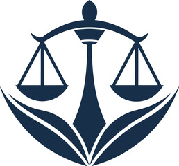 Modern Unique Law Firm Logo Icon Vector Illustration
