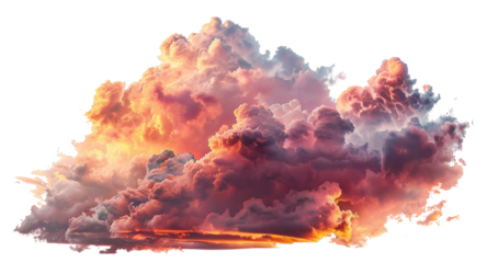 Picturesque sunset clouds cut out