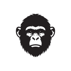 Modern ape silhouette for all types of work - wildlife silhouette
