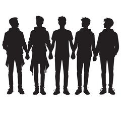 silhouettes of people