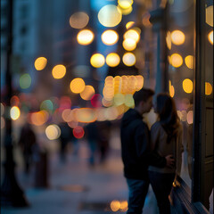 Fototapeta premium Chicago First Date: Couple in Love 