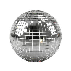 Disco Ball isolated cutout object on transparent background., png file