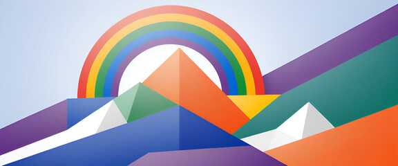 Obraz premium illustrazione con elementi geometrici a tema astratto contemporaneo