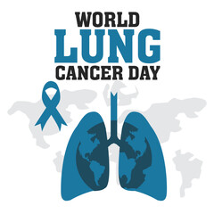  Vector Illustration for World Lung Cancer Day