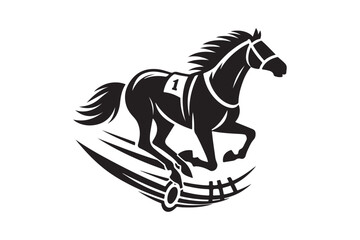  stylized horse racing artwork.