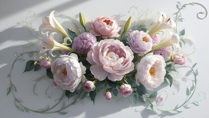 Elegant floral pattern illustration art.
