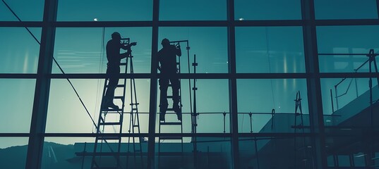 An Engineer is Working on High Altitude - An Industrial Grade Construction Banner