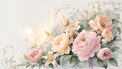 Elegant floral pattern illustration art.