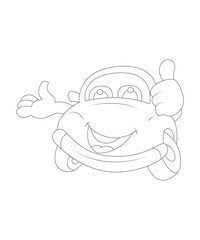 Vehicle coloring page for kids