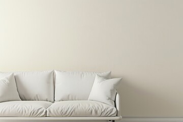 White Sofa Against a Minimalist Wall