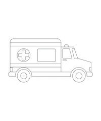 Vehicle coloring page for kids