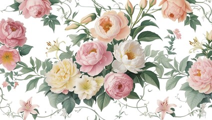 Elegant floral pattern illustration art.