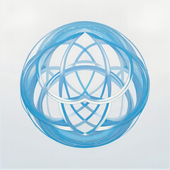 abstract blue globe with arrows