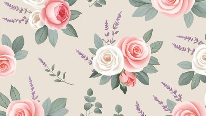 Elegant floral pattern illustration art.