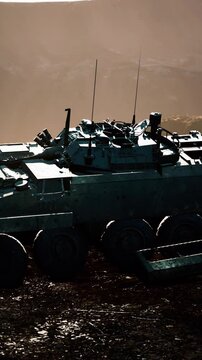 old military vehicle in Afghanistan mountains