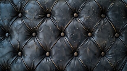 Fototapeta premium Aged Black Leather Texture for Elegant Interior Design