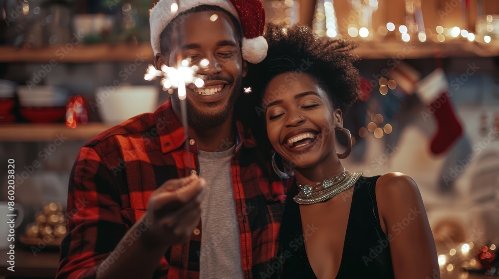 Canvas Prints the couple with sparkler