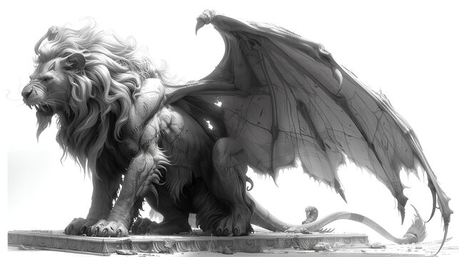 Manticore Stare A manticore with the body of a lion, wings of a bat, and a scorpion tail