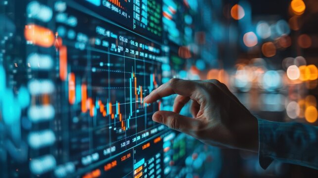 AI algorithms predict market trends, optimizing financial trading strategies.