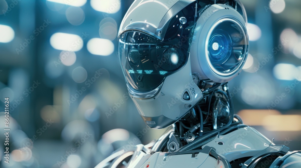Poster advanced robotics in a high-tech environment.
