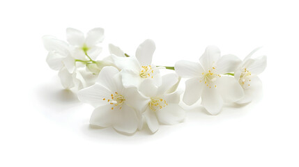 Obraz premium Jasmine flowers isolated on white background : Generative AI