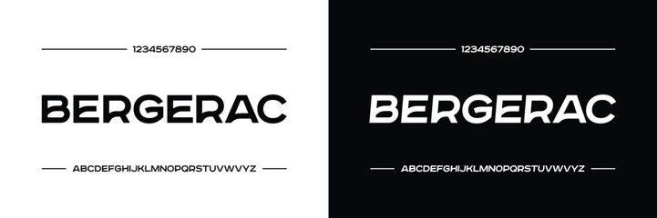 Modern abstract digital alphabet font. Minimal technology typography, Creative urban sport fashion futuristic font and with numbers. vector illustration