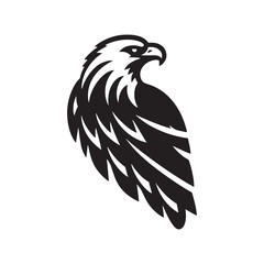 Captivating bald eagle silhouette for various purposes - bald eagle illustration - minimallest bald eagle vector
