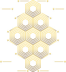 luxury golden geometry pattern element