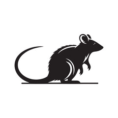 Stylish bandicoot silhouette for book illustrations - bandicoot illustration - minimalistic bandicoot vector
