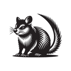 Captivating bandicoot silhouette for digital media - bandicoot black vector
