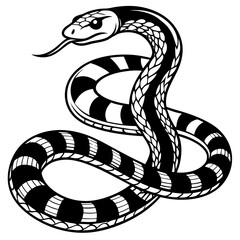 A snake in the form of a snake logo icon vector illustration.