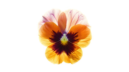 Obraz premium pansy flower flower on white background close up : Generative AI