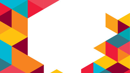 corporate geomatric shapes with white background design
