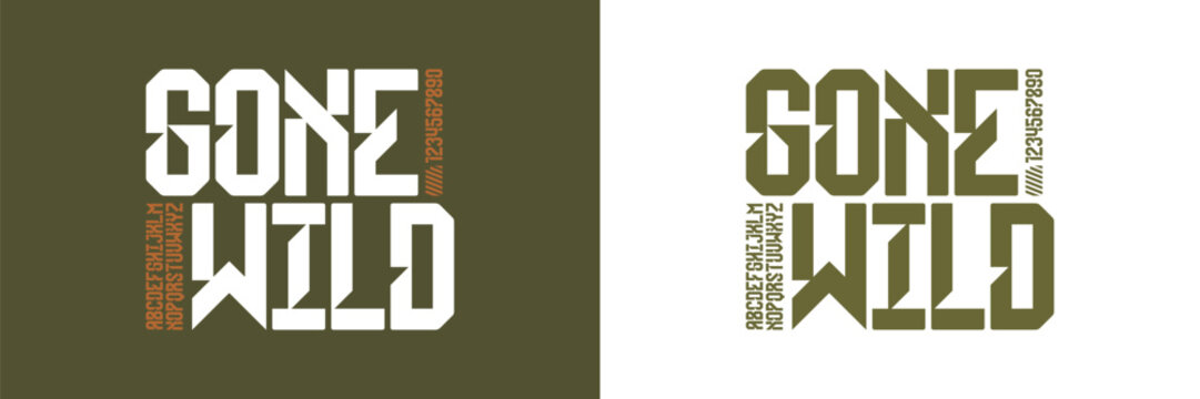 Modern abstract digital alphabet font. Minimal technology typography, Creative urban sport fashion futuristic font and with numbers. vector illustration.