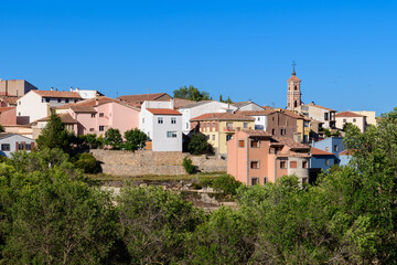 VISTA DE LA POBLACIÓN DE SARRIÓN. TERUEL. ESPAÑA