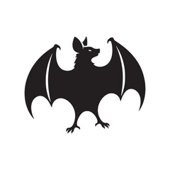 Innovative bat silhouette for multimedia productions - bat illustration - minimalistic bat vector
