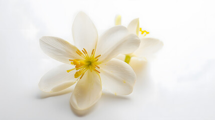 Lemon flower isolated on white background : Generative AI