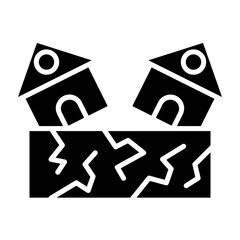 Earthquake Glyph Icon